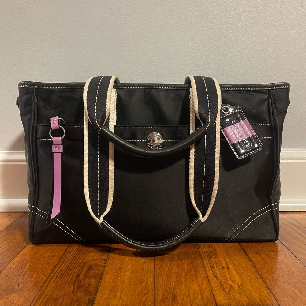 Beautiful Coach Nylon Tote